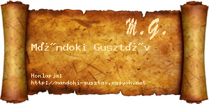 Mándoki Gusztáv névjegykártya